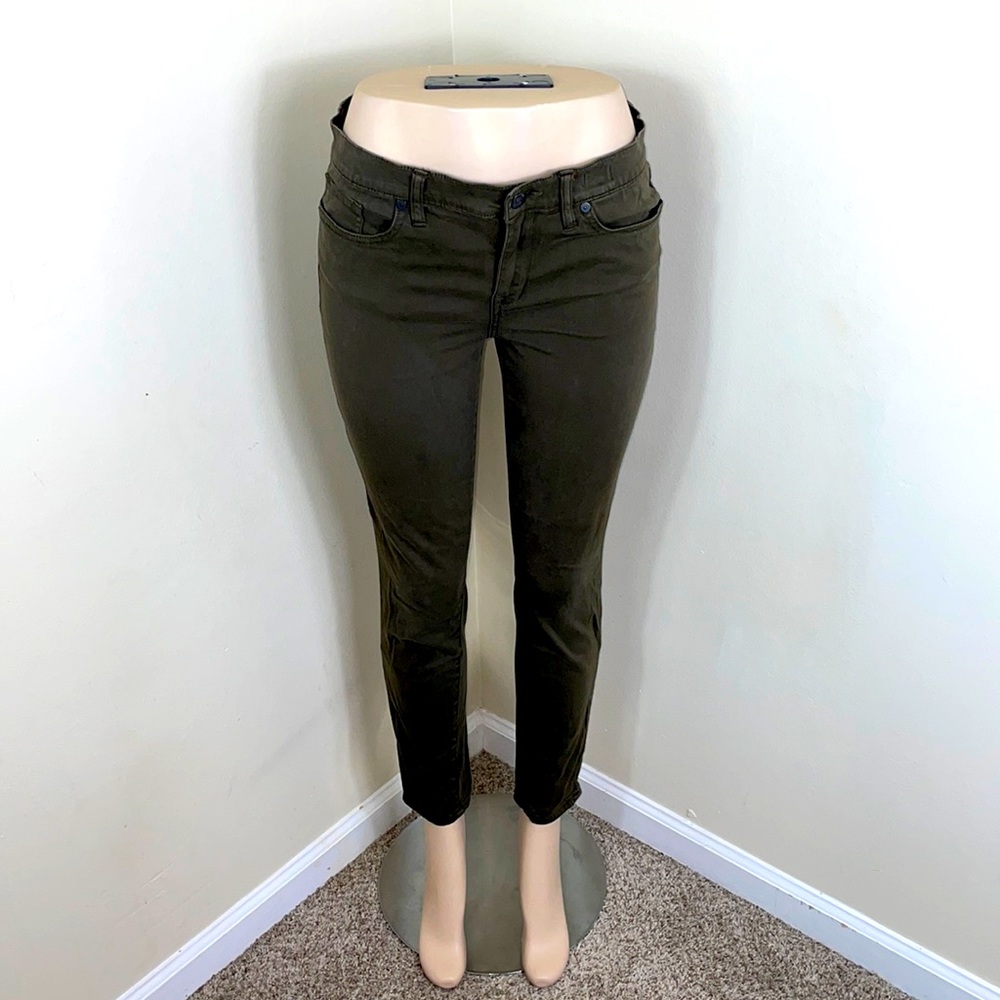 Madewell Olive Army Green Cropped Skinny Ankle